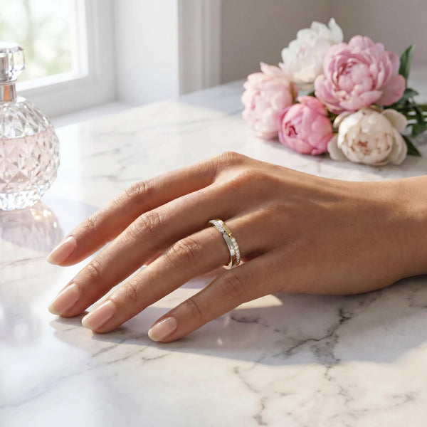 Dual Flow - Lab Diamond Stack Rings