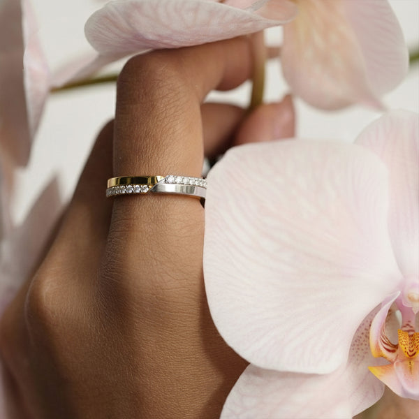 Dual Flow Lab Grown Diamond Stack Rings - Lukson