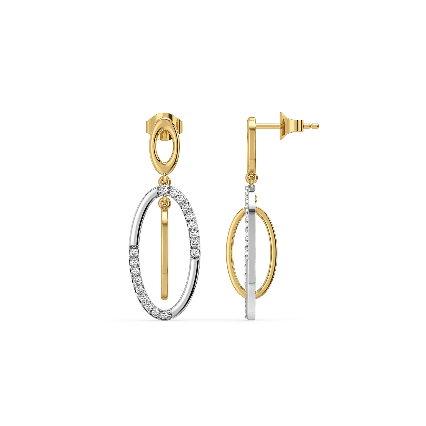 Twined Radiance - Lab Diamond Drop Earrings