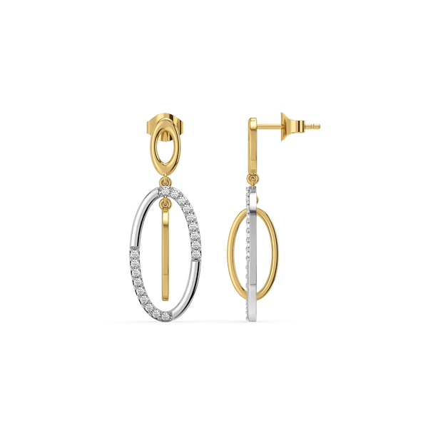 Lukson lab grown diamond luxury drop earrings