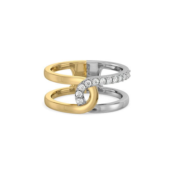 Twined Radiance Lab Grown Diamond Ring Online - Lukson