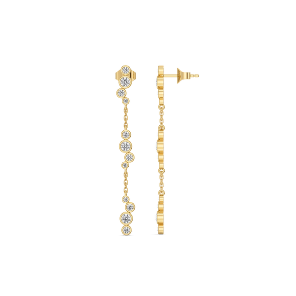 Lukson Morning Frost Lab Grown Diamond Solitaire Earrings for Women