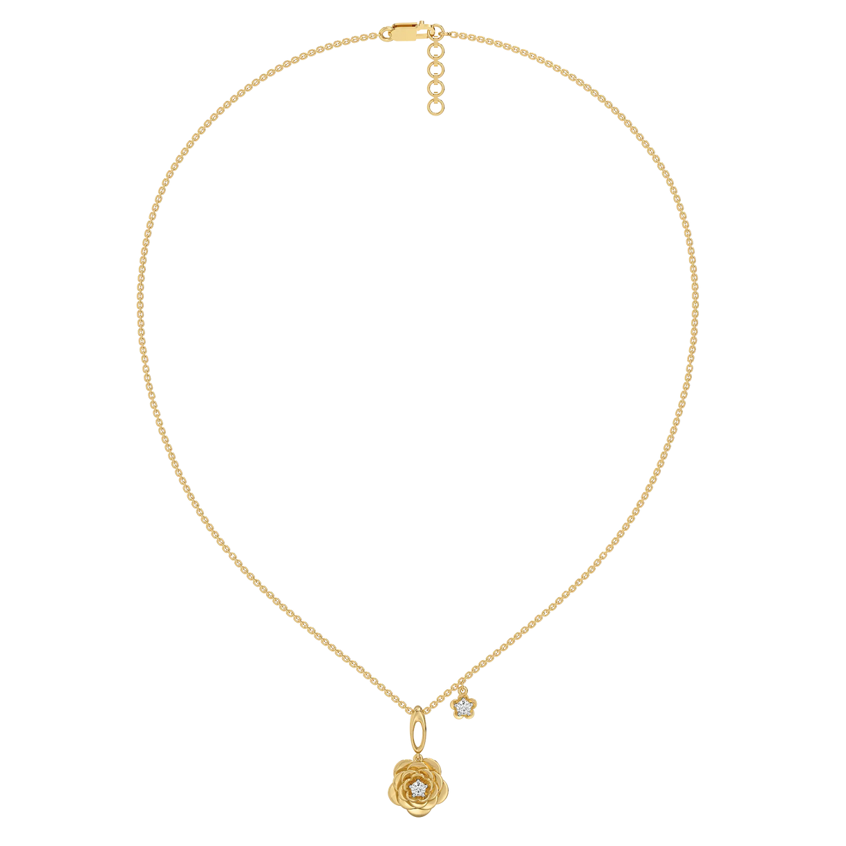 Lukson Blush Rosé 18kt Gold VermeilLab Grown Diamond Solitaire Necklace