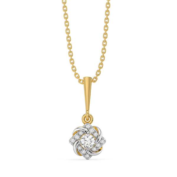 Encased Solitaire - Lab Diamond Pendant