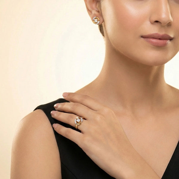 Lukson Spiral Lab Grown Diamond Solitaire Ring for Women