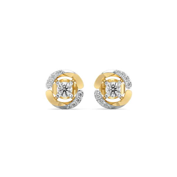 Lukson Spiral Lab Grown Diamond Solitaire Earrings for Women