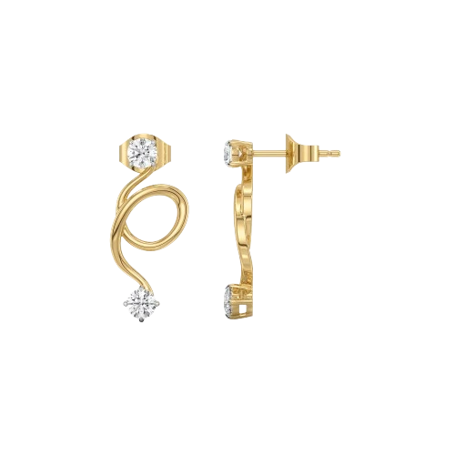 Serenity Swirl - Lab Diamond Stud Earrings