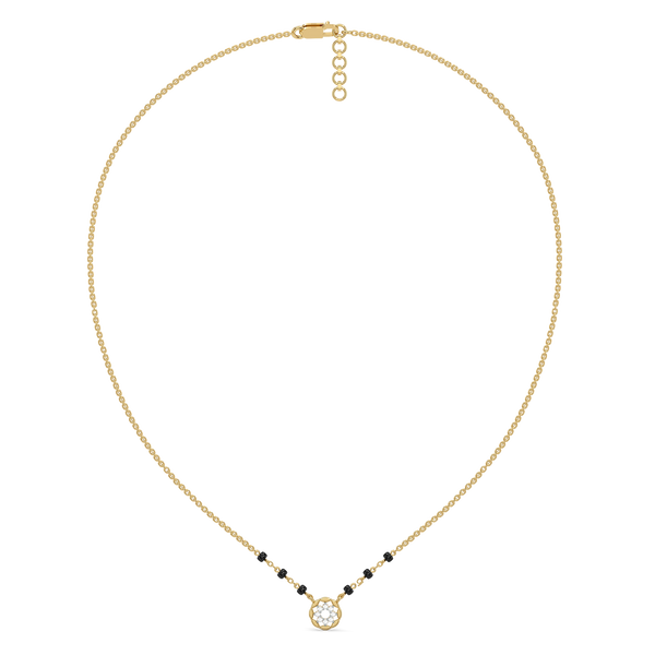 LuksonFloral Promise 18kt Gold Vermeil- Lab Grown Diamond Mangalsutra Necklace