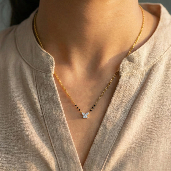 Lukson Grace in Flight - Lab Grown Diamond Mangalsutra Necklace