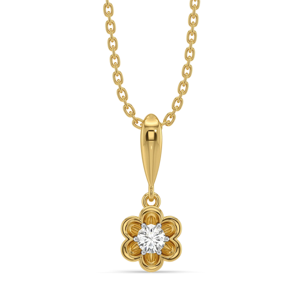 Tiny Blossom - Lab Diamond Pendant