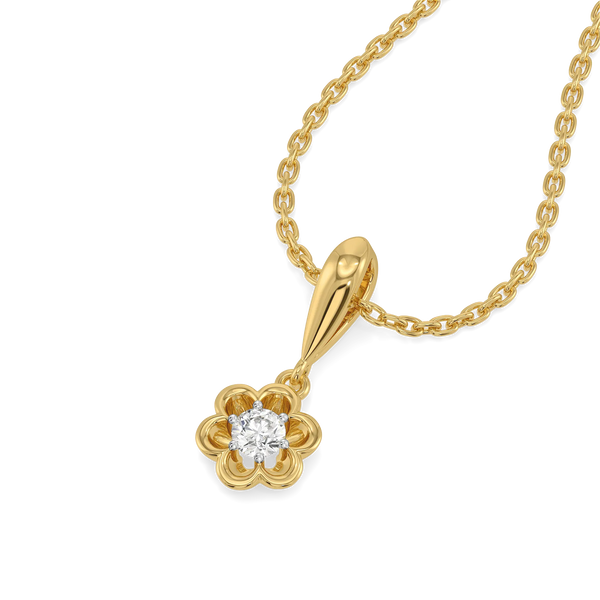 Tiny Blossom - Lab Diamond Pendant