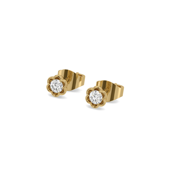 Tiny Blossom - Lab Diamond Stud Earrings