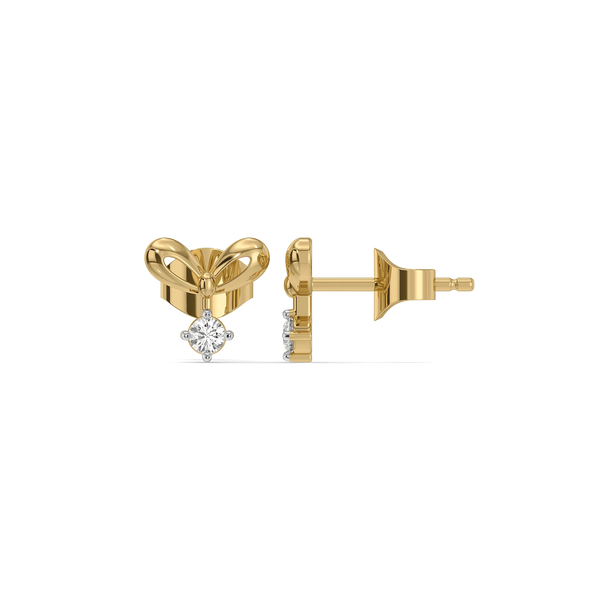 Sweet Knot - Lab Diamond Stud Earrings