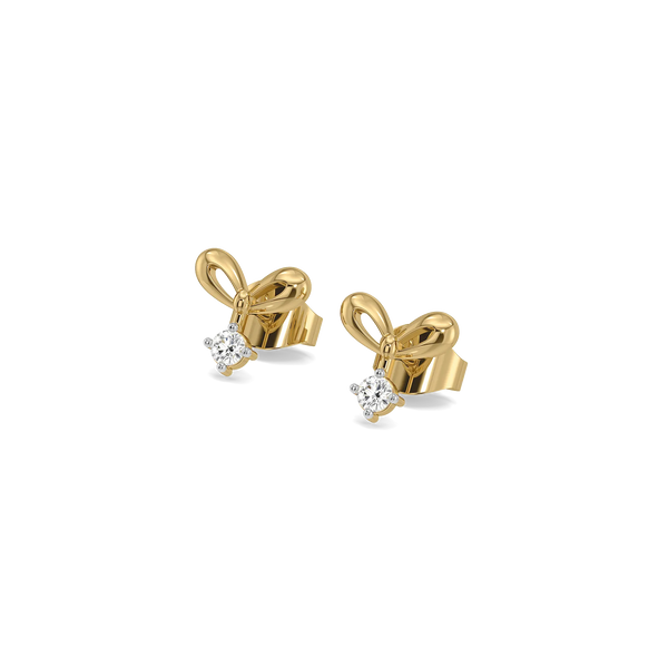 Sweet Knot - Lab Diamond Stud Earrings