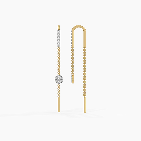 Floating - Lab Diamond Sui Dhaga Earrings