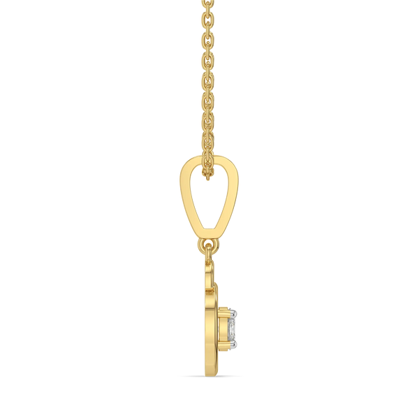 Oval Lock - Lab Diamond Pendant