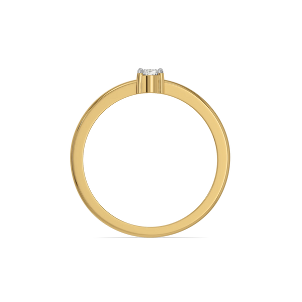 Oval Lock - Lab Diamond Solitaire Ring