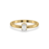 Oval Lock - Lab Diamond Solitaire Ring