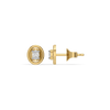 Oval Lock - Lab Diamond Stud Earrings