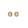 Oval Lock - Lab Diamond Stud Earrings