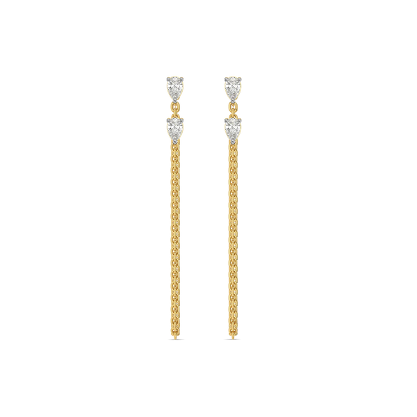 The Love Lock - Lab Diamond Drop Earrings