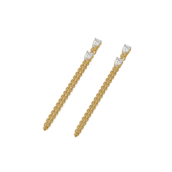 The Love Lock - Lab Diamond Drop Earrings