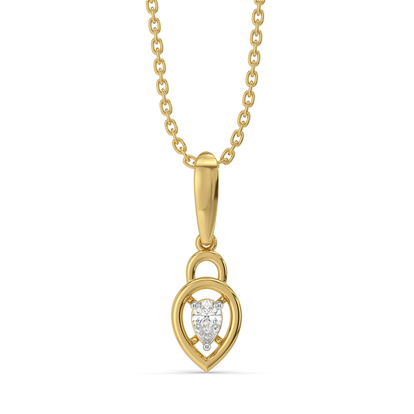 The Love Lock - Lab Diamond Pendant