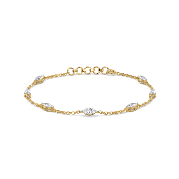Lukson Marquise Station - Lab Grown Diamond Bracelet
