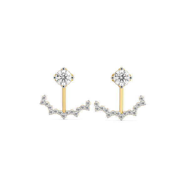 Lukson Front Beyond Lab Grown Diamonds Dual Wear Earrings