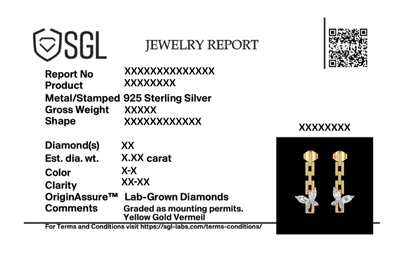 Flutter of Light - Lab Diamond Drop Earrings