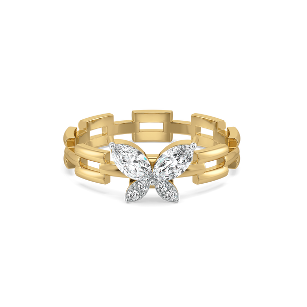 Lukson Flutter of Light Lab Grown Diamond Ring in India