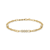 runway links lab diamond link bracelet - Front view