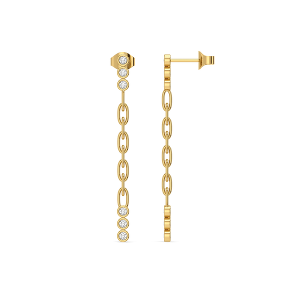 Runway Links - Lab Diamond Drop Earrings