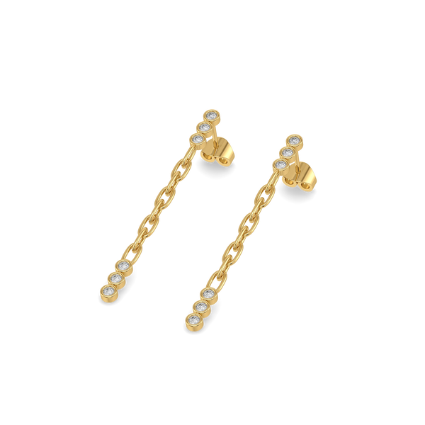 Runway Links - Lab Diamond Drop Earrings