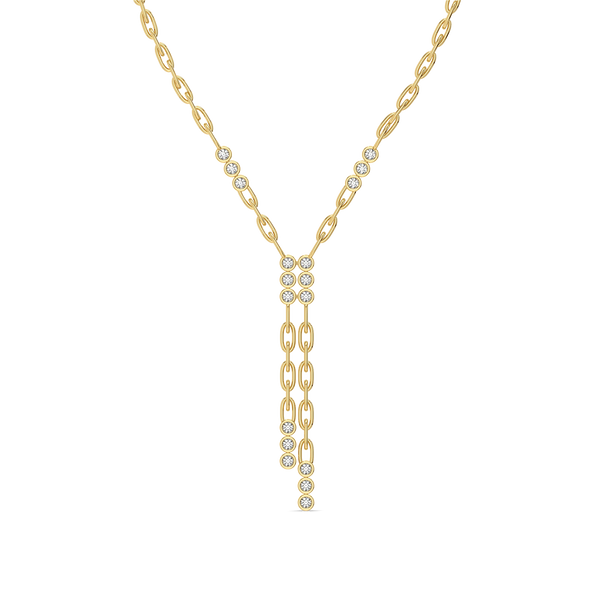 Runway Links Lab Diamond Necklace - Front View