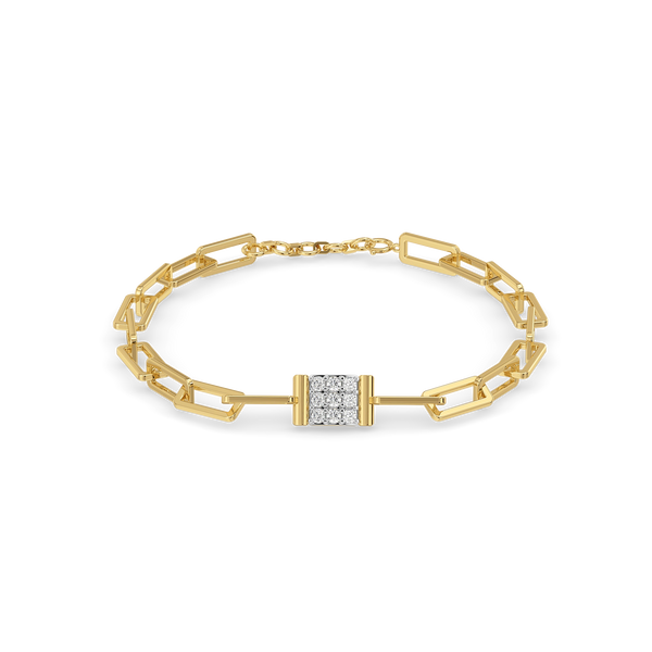 The Miranda LinkLab Diamond Bracelet - front view
