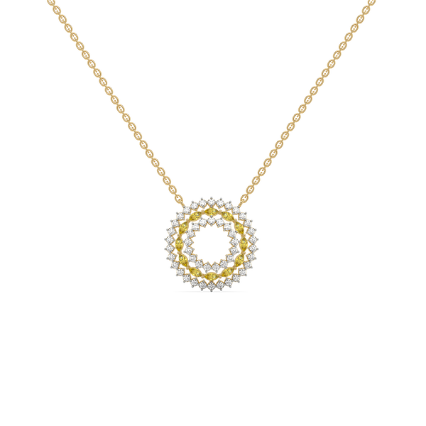 Golden Hour - Lab Grown Diamond and Citrine Necklace