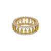 Lukson Eternity Lab Grown Diamond and Citrine Ring
