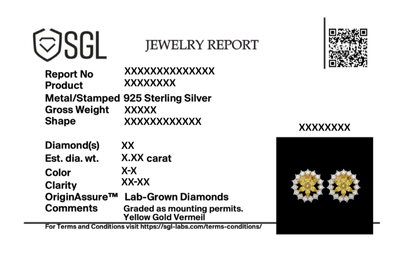 Certified Golden Hour Studs with Lab Diamonds