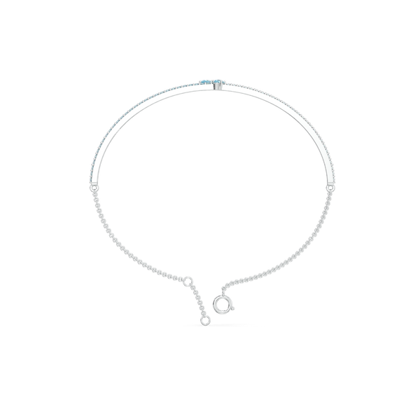 Blue Tide - Aquamarine Lab Diamond Bangle