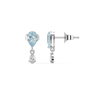Blue Tide - Aquamarine Lab Diamond Drop Earrings