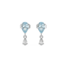 Blue Tide - Aquamarine Lab Diamond Drop Earrings