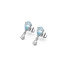 Blue Tide - Aquamarine Lab Diamond Drop Earrings