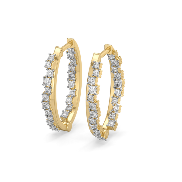 Lukson Daybreak Huggies Lab Grown Diamond Earrings