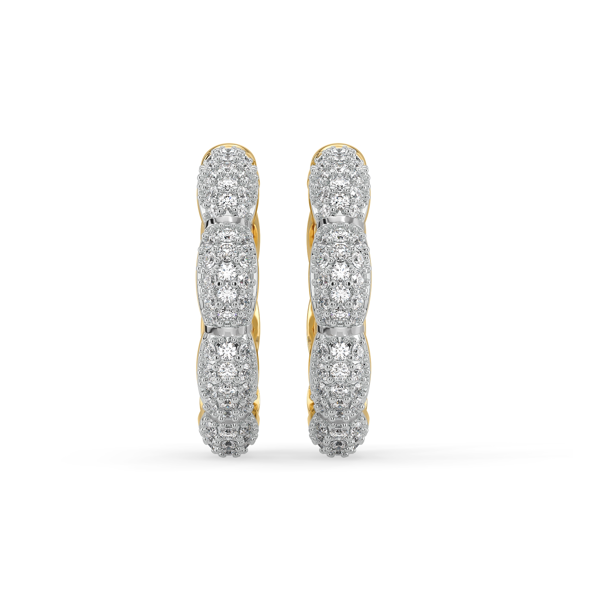 Flora Arc Huggies - Lab Diamond Earrings