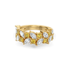 Lukson Citrine Petals Lab Grown Diamond Eternity Ring in India