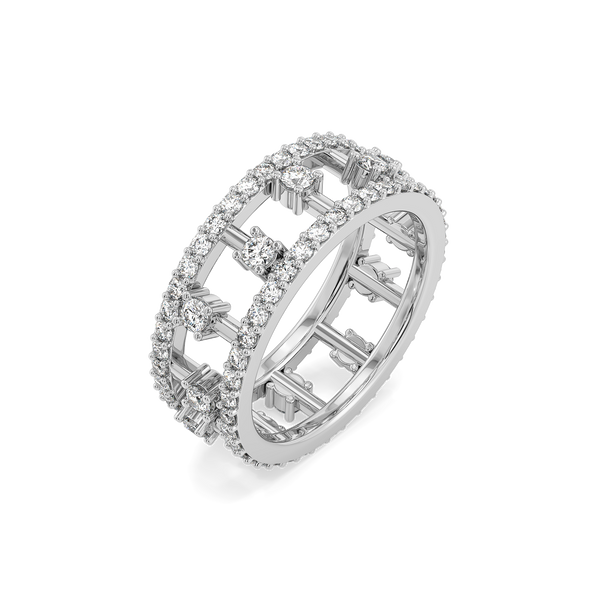 Lukson Lab Grown Diamond Solitaire Eternity Ring