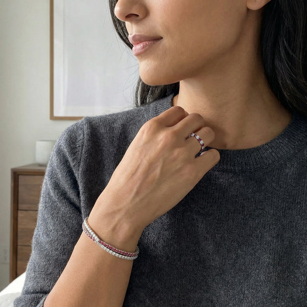 Scarlet Whisper - Lab Diamond Tennis Bracelet