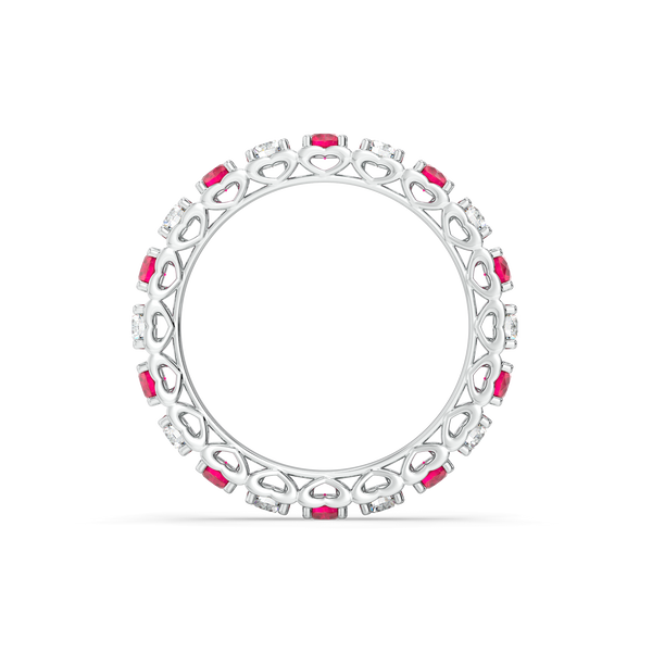 Lukson Scarlet Whisper Lab Grown Diamond Eternity Ring for Women