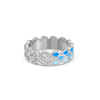 Lukson Blue Haze Lab Grown Diamond Eternity Ring for Women
